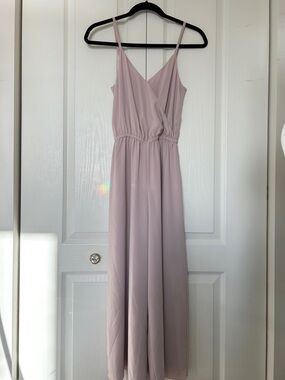 Aritzia Wilfred Blush Pink Spaghetti Strap Jumpsuit